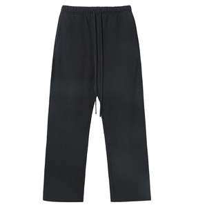 Pantalon de survêtement unisexe en coton polaire de haute qualité personnalisé grande taille décontracté style hiver respirant avec devant plat pour hommes et femmes - Product Image 3
