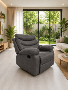 Modern <b>Fabric</b> <b>Recliner</b> <b>Chair</b> Single RC Seat Upholstered Lounge Armchair with Footrest for Living Room Apartment Villa Office - Product Image 4