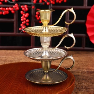 Iluminación decorativa Metal Golden Taper Candle Holder para el hogar 7 Wedding Tabletop Decor forro Design Candle Holder - Product Image 6