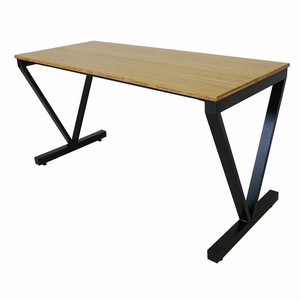Modern Bamboo <b>Computer</b> <b>Desk</b> 140x60cm Assembled with Iron Legs - Product Image 6