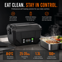 Boîte chauffante sans fil pour repas, chauffe-plat portable électrique pour les pauses au bureau, réservation 24h/24