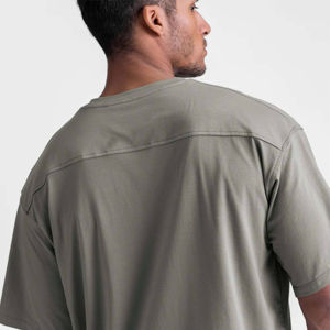 T-shirt oversize tendance pour homme, en coton rayé, décontracté, pour l'été, streetwear, grande taille - Product Image 3