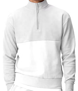 Sweat à capuche uni à fermeture éclair en polaire de coton pur d'hiver de haute qualité en vrac - Product Image 3