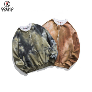 สเวตเชิ้ตแขนยาวมัดย้อมสำหรับผู้ชายดีไซน์โอเวอร์ไซส์สำหรับฤดูหนาวโลโก้ที่กำหนดเอง - Product Image 5