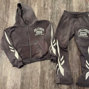 Logo personnalisé Fabricants de vêtements Survêtement épais Ensemble de haute qualité Jogger Essentials Sweat à capuche et pantalon de survêtement pour hommes - Product Image 5