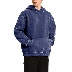 Fabricant de vêtements Hosten Greek, sweat à capuche en molleton brodé avec poche, coupe classique, délavage acide, couleurs personnalisées, fabrication OEM sur mesure. - Product Image 3