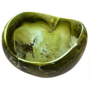 Bol en résine fait main, best-seller, aspect marbre menthe, écologique, passe au lave-vaisselle, plat à fruits décoratif par LODI IMPEX - Product Image 2