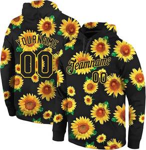 Sweats à capuche de haute qualité en sergé brodé de logos avec motifs de sublimation personnalisés pour le hockey sur glace Sweats à capuche de sublimation technique unie - Product Image 1