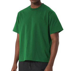 Personalizado liso cuello redondo pesado algodón 220 GSM OEM ODM personalizado impreso de alta calidad de gran tamaño camisetas de los hombres de Bangladesh - Product Image 2