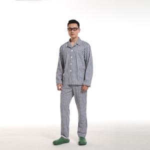 Trajes de paciente Unisex de algodón 100% con rayas, bata de laboratorio de Hospital de buena calidad, uniforme cómodo para hombres y mujeres - Product Image 1