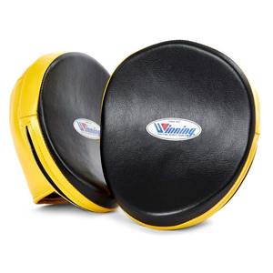 Guantes de MMA Hechos a Medida, Manoplas de Entrenamiento Sanda, Almohadillas de Cuero con Cierre de Gancho y Bucle, Ligeros, Amarillo y Negro, Diseño Profesional, Logotipo Personalizado - Product Image 3