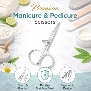 Tijeras para Cutículas de Acero Inoxidable con Punta Afilada - Herramienta Profesional de Manicura y Cuidado de Uñas para Diestros, Duraderas, Marca MANAN - Product Image 6