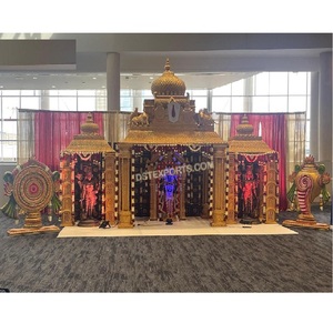 Scène de mariage et mandap du sud de l'Inde avec thème Manavarai, en fibre de verre, design léger - Product Image 1