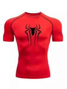 T-shirts de compression imprimés pour hommes, sport, fitness, entraînement en salle de sport, course à pied, couche de base respirante et à séchage rapide - Product Image 4