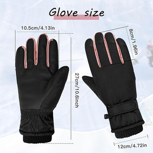 Gants de ski et de neige chauffants électriques rechargeables Gants de snowboard pour hommes et femmes pour le ski par temps froid Snowboard - Product Image 5