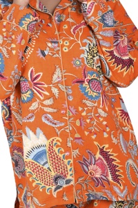 Vêtements d'été légers pour femmes en coton fait à la main imprimé floral pyjamas de style PJ tailles XL et 5XL - Product Image 6
