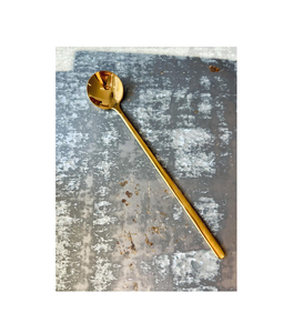 ช้อนทองเหลืองสำหรับร้านอาหารและโรงแรมช้อนทองเหลืองพร้อมด้ามจับเรียบง่าย - Product Image 1