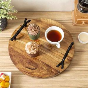 Wholesale High Quality Wooden Rectangle Shape Customizable Large Decorative Serving <b>Tray</b> for <b>Breakfast</b> Tea Dinner Coffee Salad - Product Image 4