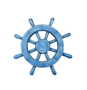 Nautical Decorative Premium Pine Wood Ship Wheel With Rope Center Motif Captain Maritime Beach <b>Home</b> <b>Decor</b> <b>Gift</b> - Product Image 3