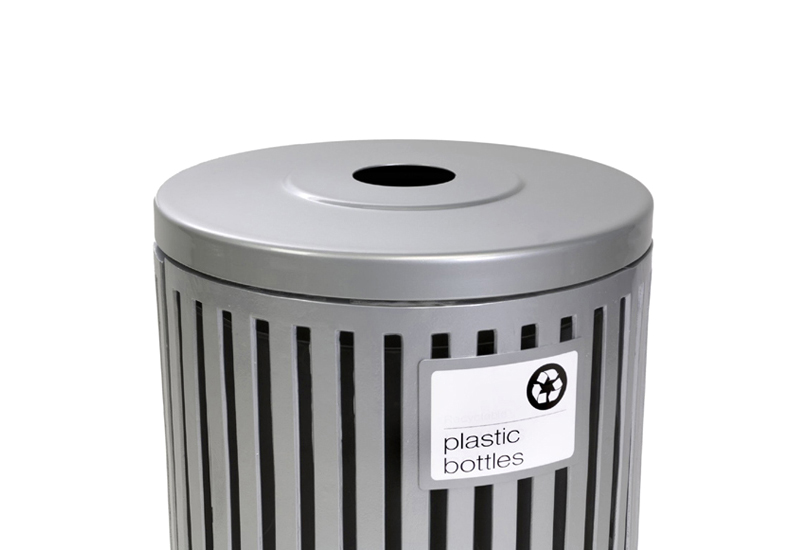 Park Litter Bin Modern Style Dustbin Outdoor Metal Trash Can New Design Garbage Can for Park