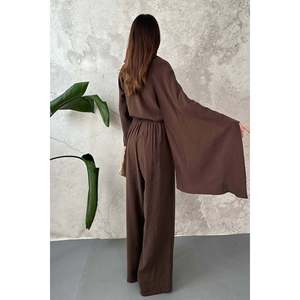 ชุดแฟชั่นผู้หญิงเอลิซา สีน้ำตาล พร้อมเสื้อคลุม-สีน้ำตาล - Product Image 5
