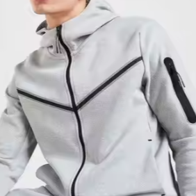 ชุดกีฬาผ้าคอตตอน100% แห้งเร็วและชุดวอร์มสำหรับฤดูหนาวลายพื้นระบายอากาศและเป็นมิตรกับสิ่งแวดล้อม - Product Image 6