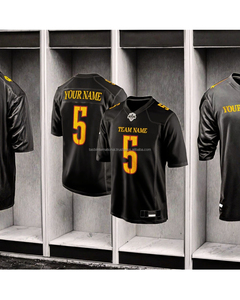 Maillots de football américain 100 % polyester imprimés numériquement, prêts à être expédiés, qualité supérieure, jersey cousu - Product Image 2