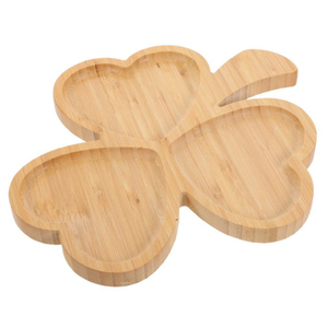 Plateau en bois floral solide Snack plat de service pour organisateur de cuisine à domicile plateau de bonbons poli et plateau sectionnel aux noix - Product Image 5