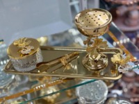 Brûleur d'encens en métal éco-responsable inspiré de la lampe magique, décoration haut de gamme pour la maison et l'hôtel, accent décoratif pour la méditation, le yoga et l'aromathérapie