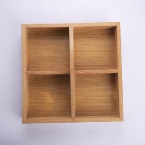 Boîte à collation en bois en gros avec 4 compartiments |   Organisateur de table - Product Image 2