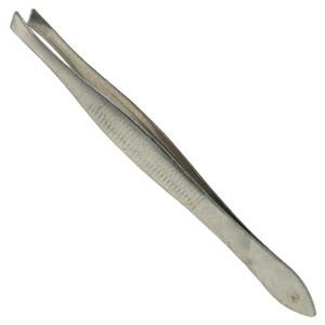 Pinzas Cosméticas Oblicuas de Acero de Alta Calidad, Tijeras Curvas Plateadas para Cejas con Punta Inclinada para Regulación - Product Image 3