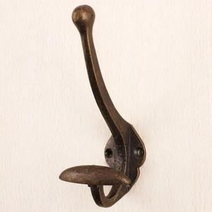 Antique style heavy duty iron <b>wall</b> <b>hooks</b> for hanging coats hats <b>keys</b> bags in farmhouse rustic vintage decor rooms - Product Image 3