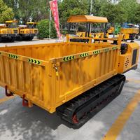 4-tons rupsbandtransporter met zelflossysteem, kleine rupsdumper voor het vervoeren van fruit uit boomgaarden