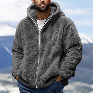 Sweat-shirt en polaire Sherpa en coton et polyester avec logo personnalisé Sweat-shirt en polaire Sherpa de grande taille à vendre - Product Image 2