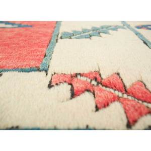 Alfombras de Lana Anudadas a Mano con Diseño Geométrico Nuray, 9x12, Rectangulares Abstractas para el Hogar, para Sala de Estar o Dormitorio, Modelo Pae-1188 en Rojo y Naranja - Product Image 3