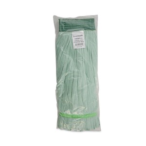 Cabezal de Mopa Húmeda de Microfibra Verde Grande con Extremos Enlazados Boardwalk BWKMWTLGCT, Almohadilla Rectangular para Uso Doméstico, 12 Unidades por Caja - Product Image 2