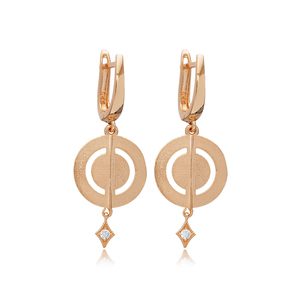 Disco redondo CZ piedra encanto colgante trasero Clip pendientes venta al por Mayor turco hecho a mano 925 joyería fina de plata esterlina - Product Image 6