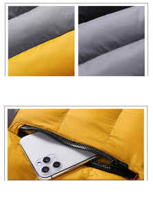 Veste d'hiver coupe-vent en tissu bouffant pour hommes avec logo personnalisé Vente en gros de vêtements en toile épaisse de grande taille de fabricants - Product Image 6