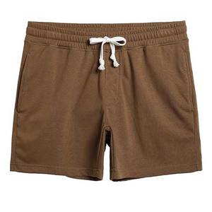 Short en coton uni à logo personnalisé pour hommes Short en molleton à taille élastique à séchage rapide avec poches du fabricant - Product Image 4