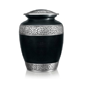 Urnas de cremación funeraria al por mayor con acabado de peltre para cenizas humanas Urnas para adultos y urnas conmemorativas Urnas de entierro en el hogar - Product Image 2