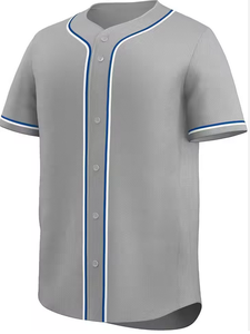 เสื้อซอฟต์บอลเบสบอลกระดุมเต็มหน้าเสื้อซอฟต์บอลออกแบบได้ตามต้องการชื่อและหมายเลขเบสบอล - Product Image 2