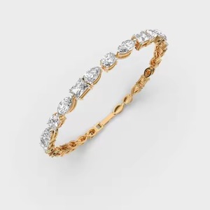 Pulsera de tenis con forma de mariposa de hoja perenne Moissanite para acero inoxidable Certificado/plata/oro suministro al por mayor Unisex de moda - Product Image 2