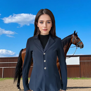 Chaqueta personalizada de cintura alta para mujer, abrigo ecuestre de competición para montar a caballo, ropa a medida - Product Image 4