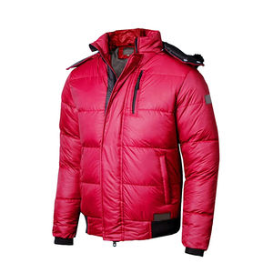 Vente en gros Veste bulle en nylon personnalisée pour hommes matelassée pour l'hiver avec capuche amovible brillante Veste matelassée pour hommes Service OEM - Product Image 6