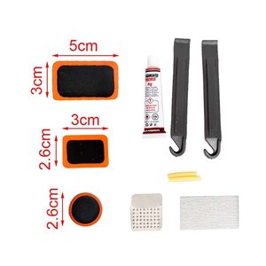 Kit riparazione pneumatici per biciclette camera di riparazione per moto veicoli con pneumatici in gomma Kit 12 pezzi- - Product Image 3