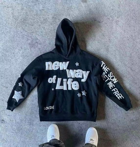 Nuevo estilo Hombres 3D Puff Impreso Sudadera con capucha Calidad Premium 100% Algodón Casual Basics Algodón Mezclado Premium Puff Sudadera con capucha - Product Image 1