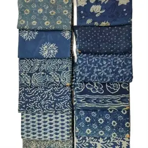Hint el yapımı doğal el bloğu baskılı pamuk jaibaskılı kumaş lüks yaz aşınma kumaş
