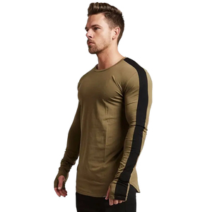 Camiseta de manga larga ajustada para hombre, ropa de gimnasio de color y diseño personalizado, superventas, a la venta - Product Image 2