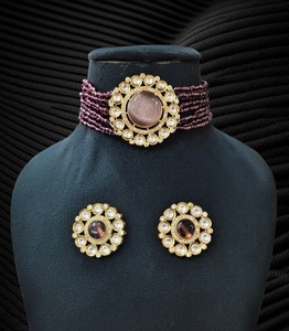 Magnifiques ensembles ras du cou Hydro Beads pour femmes parfaits pour les occasions festives, ensemble de mariage de luxe de qualité supérieure différentes couleurs - Product Image 2