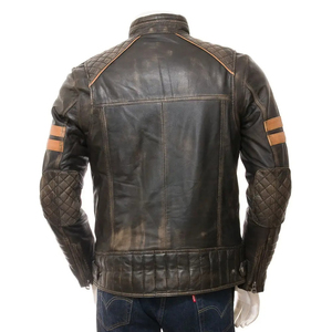 <b>Lightweight</b> Leather Motorbike <b>Jacket</b> for <b>Men</b>-Windproof Waterproof Breathable Anti-UV Plus Size Plain Dyed Custom Design - Product Image 3